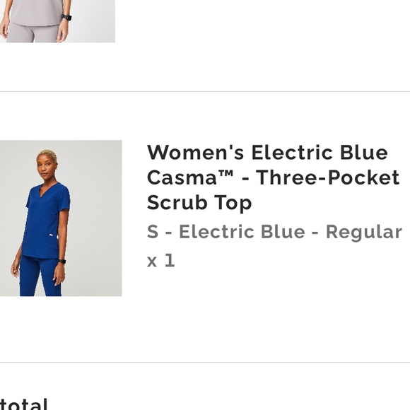 Figs small scrub top electric blue - Picture 3 of 3